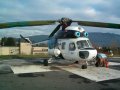 Vrtuľník Mi-2 OM-OIU súčasného prevádzkovateľa AIR-TRANSPORT EUROPE 4.12.2004. Táto spoločnosť zaisťuje leteckú záchrannú službu v Žiline od 1.10.2004. Foto: Martin Vavroš 